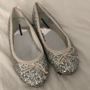 J Crew, Crewcuts Ballet Flats-Glitter, Size 1